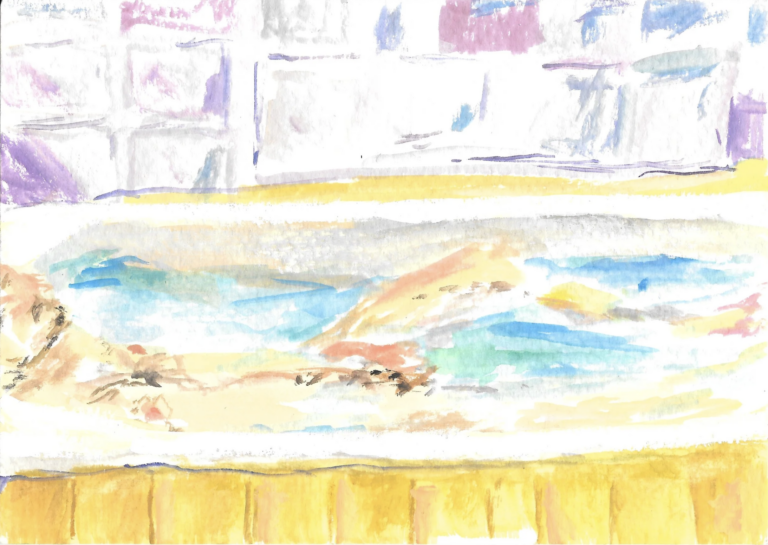 Guache on paper.